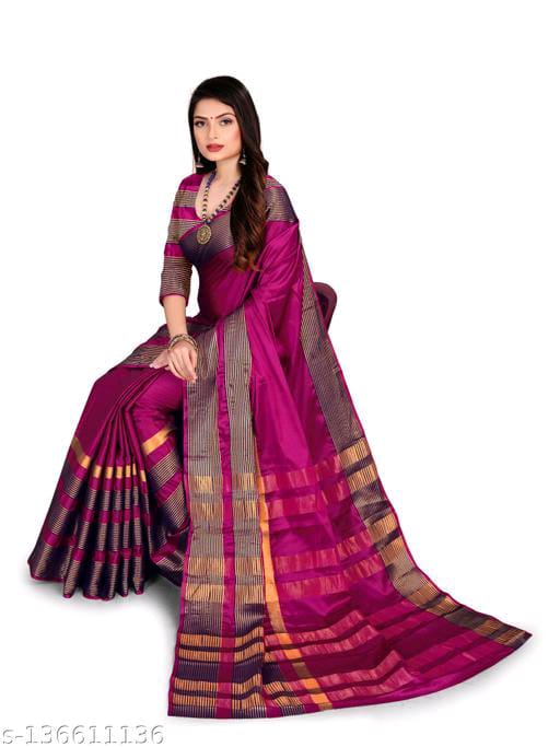 Ritika Aura Cotton Silk With Zurl Pallu Saree Catalog